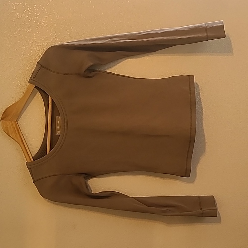 Everlane Ribbed Long-Sleeve Top Size XS